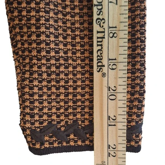ST. JOHN COLLECTION Women's Size 6 Brown Tan Knit Full Zip Jacket Cardigan USA - Picture 8 of 9